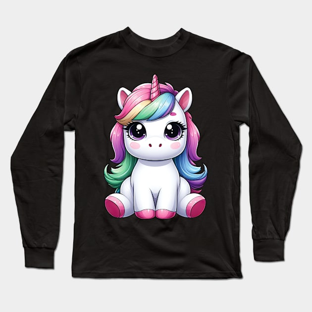 Unicorn S01 D10 Long Sleeve T-Shirt by Houerd